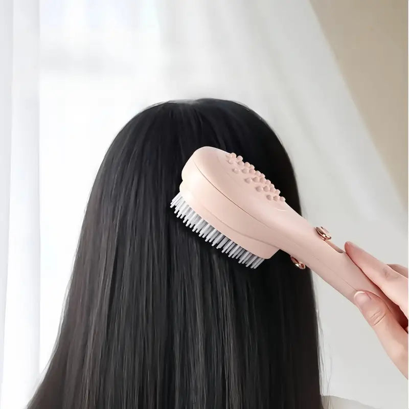 Magic Self-Cleaning Hair Brush - Gentle Scalp Massage, Portable & Extendable for Easy Cleanup