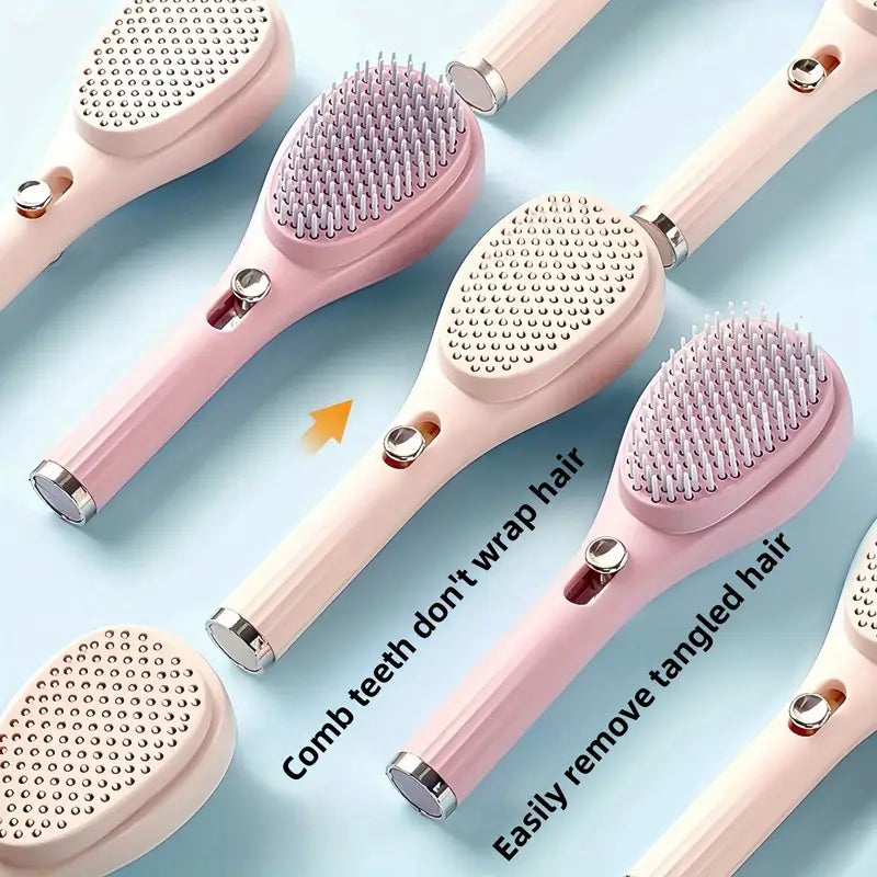 Magic Self-Cleaning Hair Brush - Gentle Scalp Massage, Portable & Extendable for Easy Cleanup