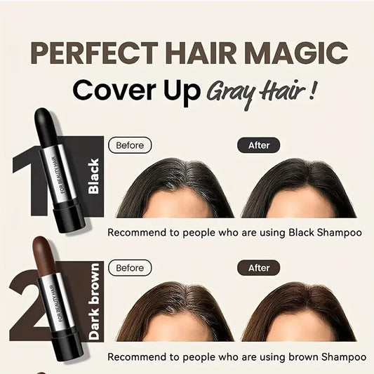 Pack of 2 Hair Dye Pen, Long-lasting Coverage for Gray Hair, Waterproof, Suitable for All Skin Types, Suitable for Travel