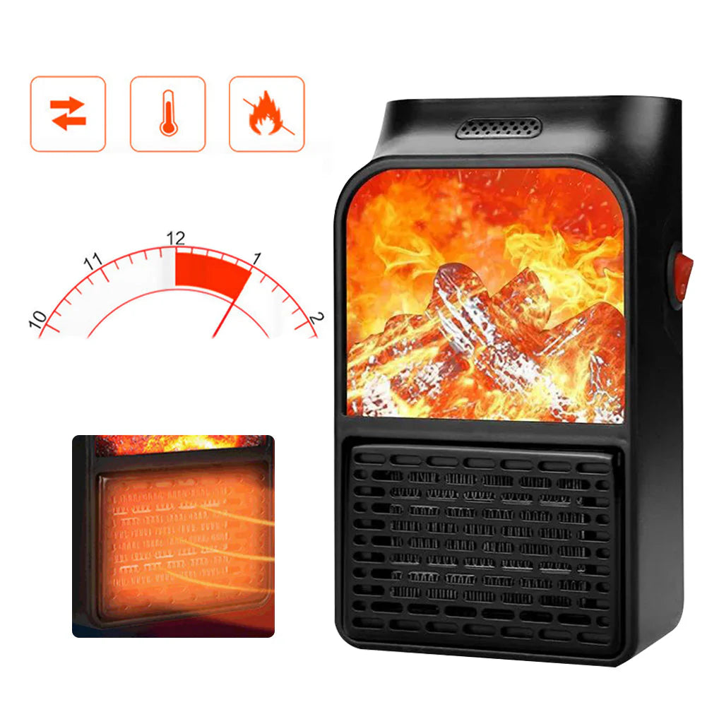 3D Flame Mini Electric Stove Heater - 1000W ( 1 Year Warranty )